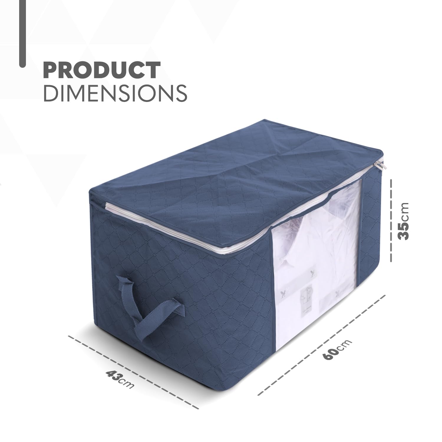 Delka 90L Storage Bags with Lids, Large Storage Boxes with lids, Storage Unit for Clothes Duvets, Blankets, Toys - Image 2
