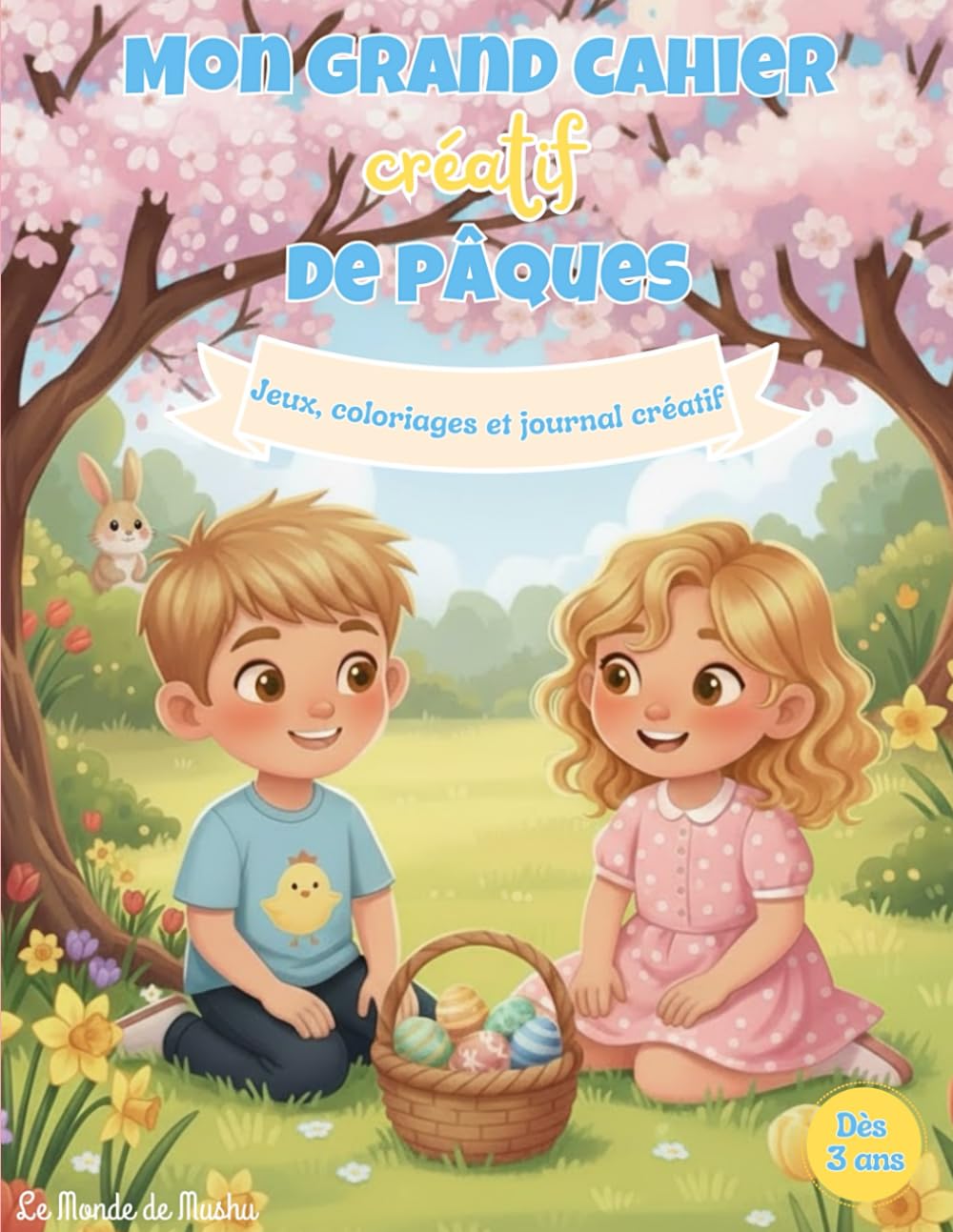 Mon grand cahier créatif de Pâques - Printemps : Cahier d'Activités, Coloriages, Jeux, Découpages, Cahier de Vacances - Enfants Dès 3 ans
