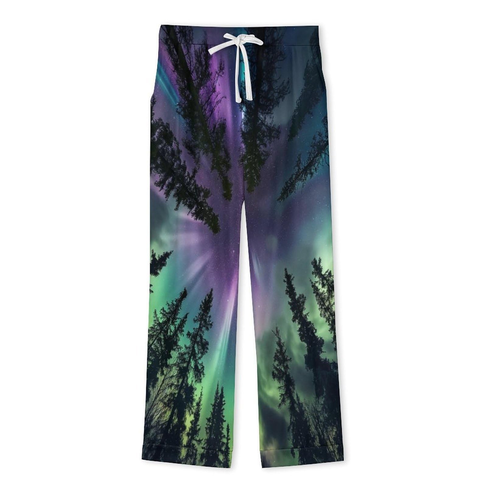 OLEETS Completo Pigiama da Uomo 2 Pezzi - Cielo Notturno Pigiama Invernale Casual Morbido da Notte Completo con Top E Pantaloni A Maniche Lunghe 2 Pezzi Pigiama Largo