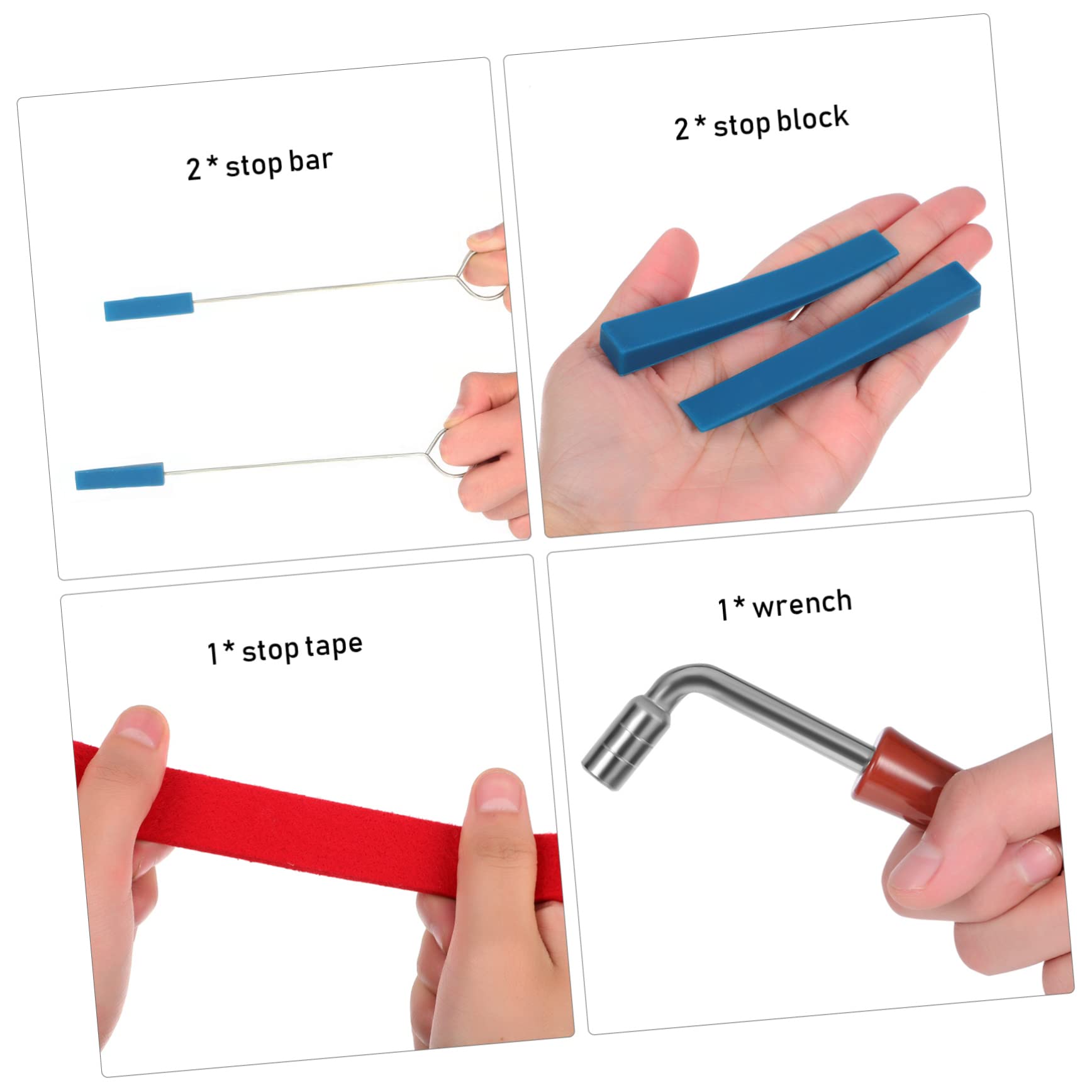BESPORTBLE Jeu de Clé Accordage pour Piano Outils de Fixation Marteau Accordage avec Bande Étouffoir et Blocs Étouffoirs