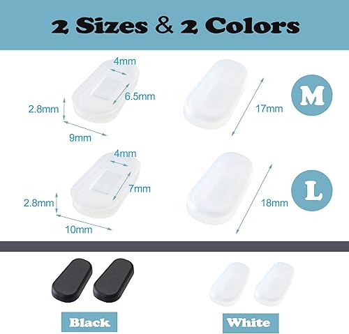 Miniatura 3 de Fundas de almohadillas de nariz para gafas, almohadillas de silicona para la nariz, almohadillas suaves para la nariz para kit de reparación de