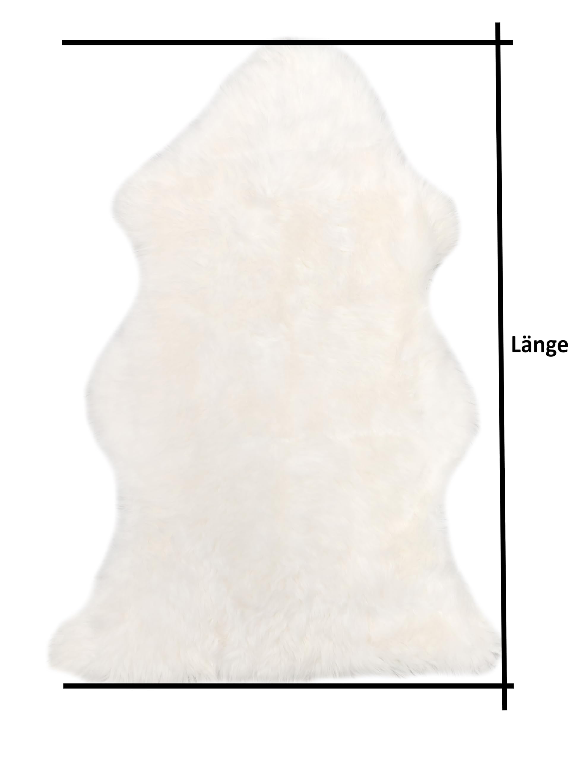 walexo Lammfell Teppich – Naturfell Schaffell in verschiedenen Größen, Naturfarben, echtes Fell für Sofa, Bett, Kinderwagen, Deko & Haustiere (Weiß, 110-120 cm)