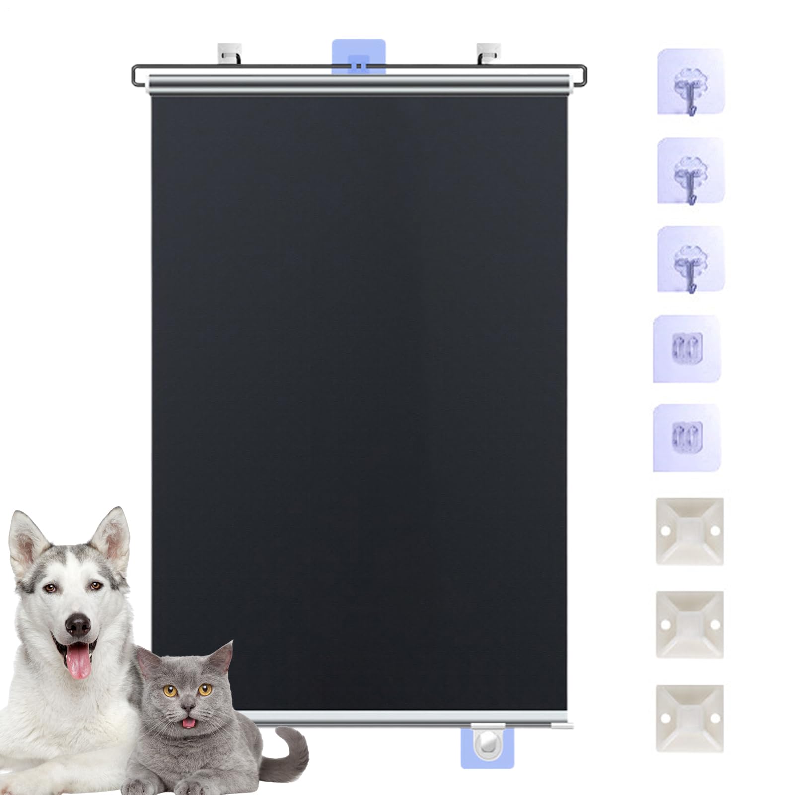Cancelli retrattili per animali domestici senza foratura, Cancello retrattile per cani 50/58x125cm, Cancello retrattile per cani, Cancelli per cani interni, Cancello per cani in rete, Safety Safety