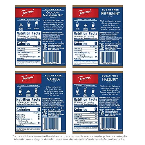 Torani Sugar Free Syrup Holiday Variety Pack