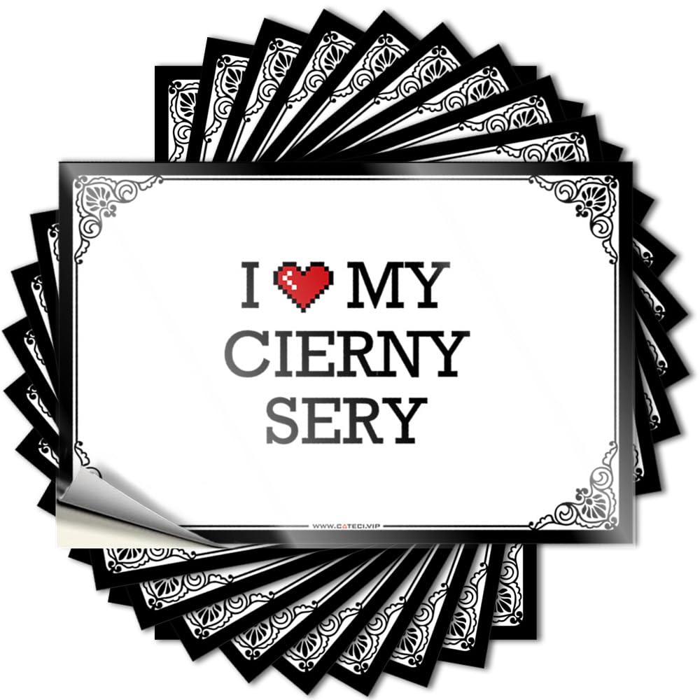 Stickers Haves Friends Inspirational Hard I Love My Cierny Sery - Scratch Resistant Stickers(12X18CM)