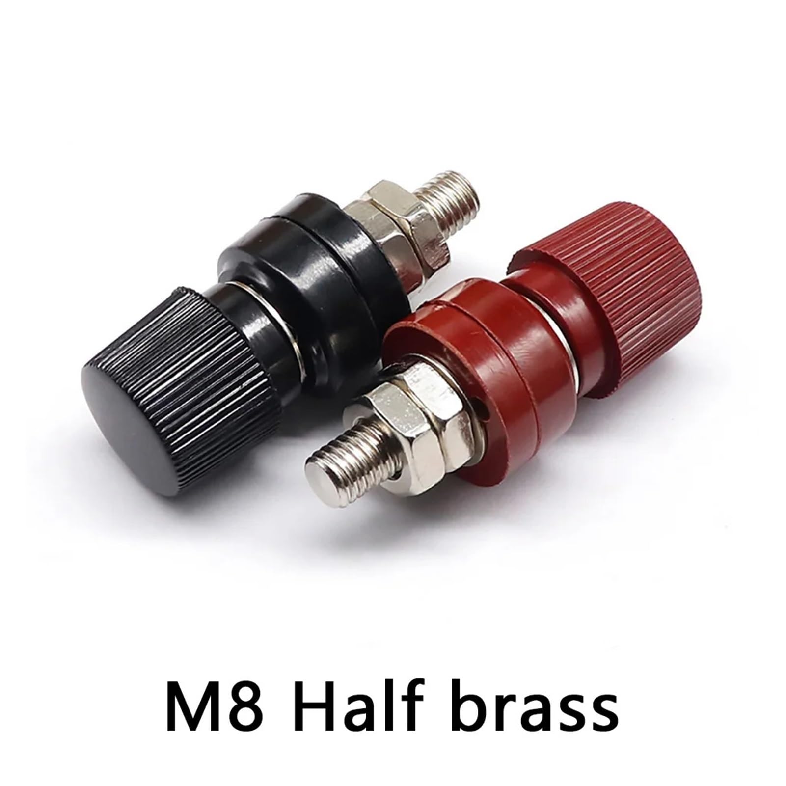 Power Junction Post Connectors 8mm Power Junction Connector Terminal Kit Stud Accessory Universal Replacement(M8 Half Brass 1set)