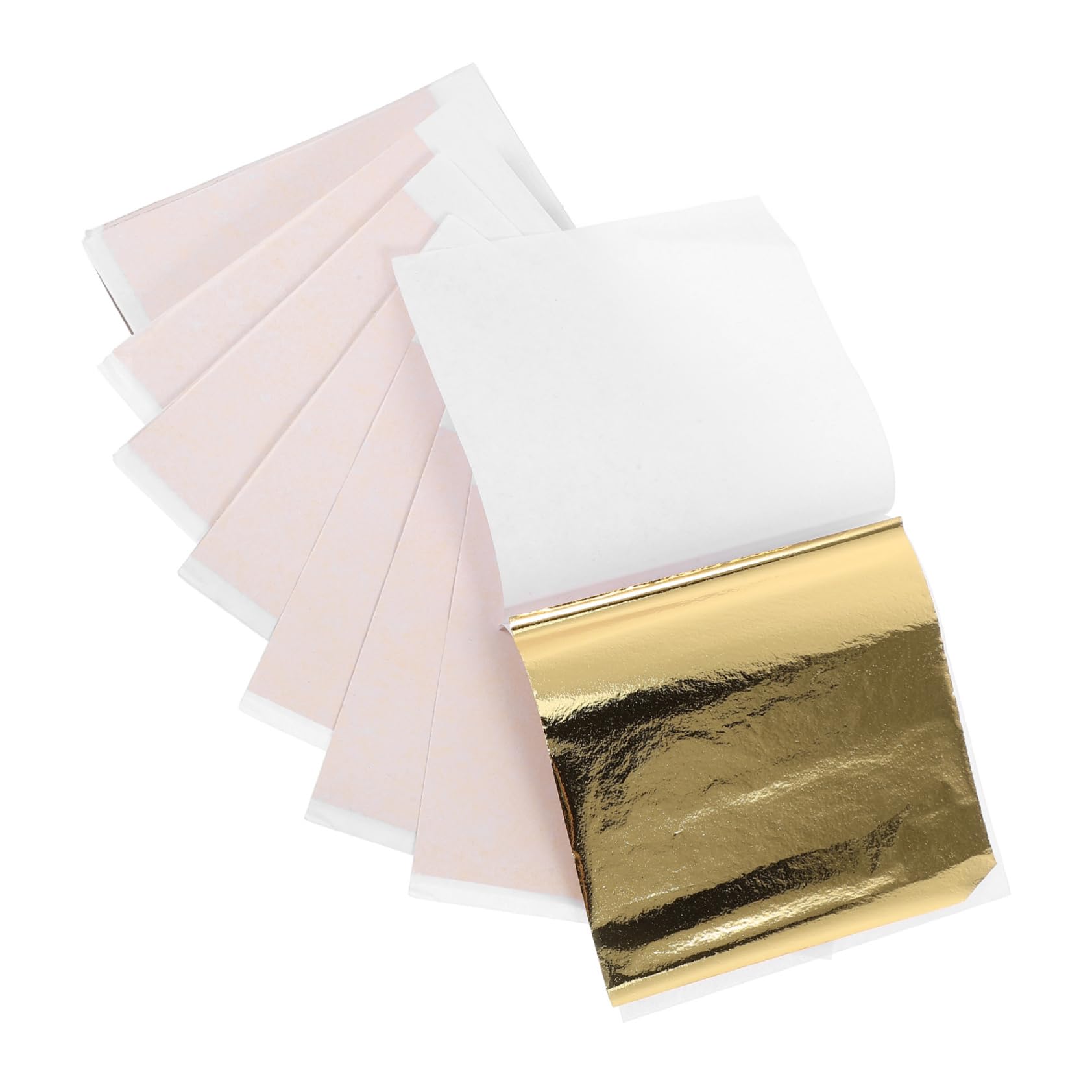 NUOBESTY Metallic Leaf Adhesive Flakes 100pcs Foil Sheets for Decorative Crafts