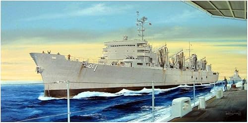 Trumpeter 1700 USS Sacramento AOE1 Kit de Modelo de Buque de Apoyo de Combate Rápido