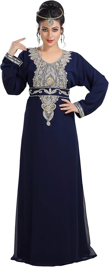 Henna vestido de fiesta diario vestido de noche maxi árabe antiguo SOHO  7707, Azul marino, XXL : Amazon.com.mx: Ropa, Zapatos y Accesorios