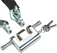 Vista 2 de VULCAN Kit de Cadena de Seguridad y Cerradura - Premium Endurecida al Caso - 3/8 Pulgadas x 3 Pies (+/-2 Pulgadas) - La Cadena No Puede Ser Cortada