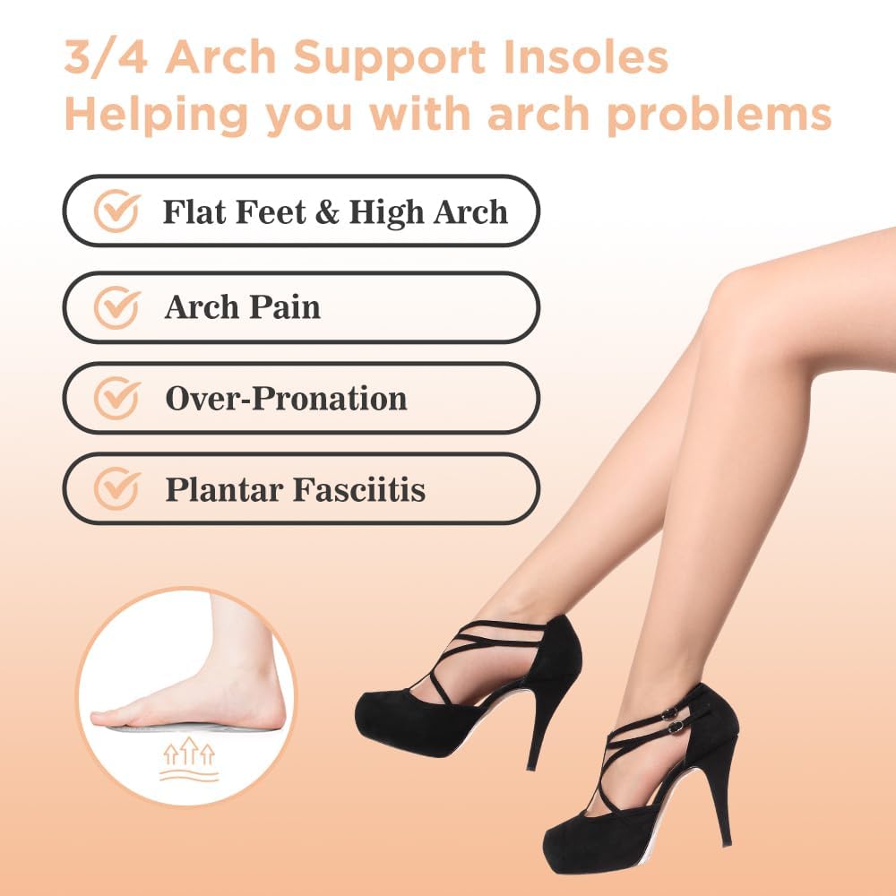 2 Paia Solette In Gel Per Tacchi Alti, Solette Gel Donna, Soletta Scarpe Donna, Supporto Per Arco, Adatto A Scarpe Eleganti, Sandali, Stivali Bassi E Tacchi Alti, Trasparente