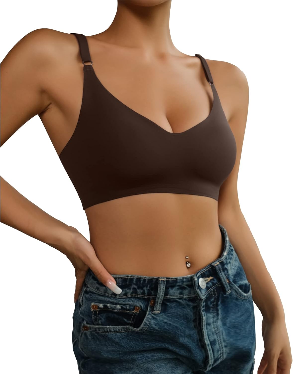 Comfort Meets Style: DEANGELMON V Neck Padded Bralettes Reviewed!