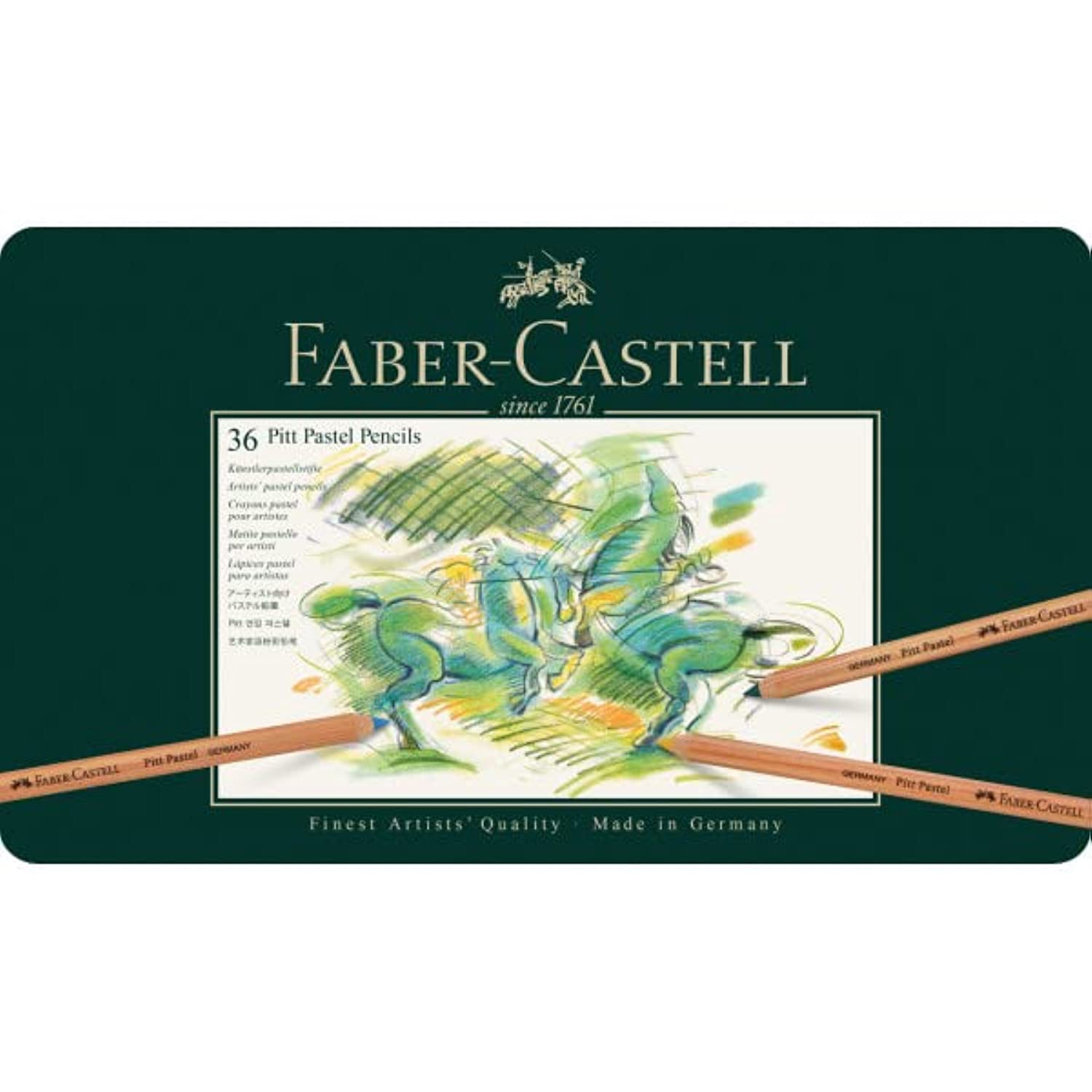 Faber-Castell Pitt - Lápiz de color pastel en estuche de lata de 36 piezas