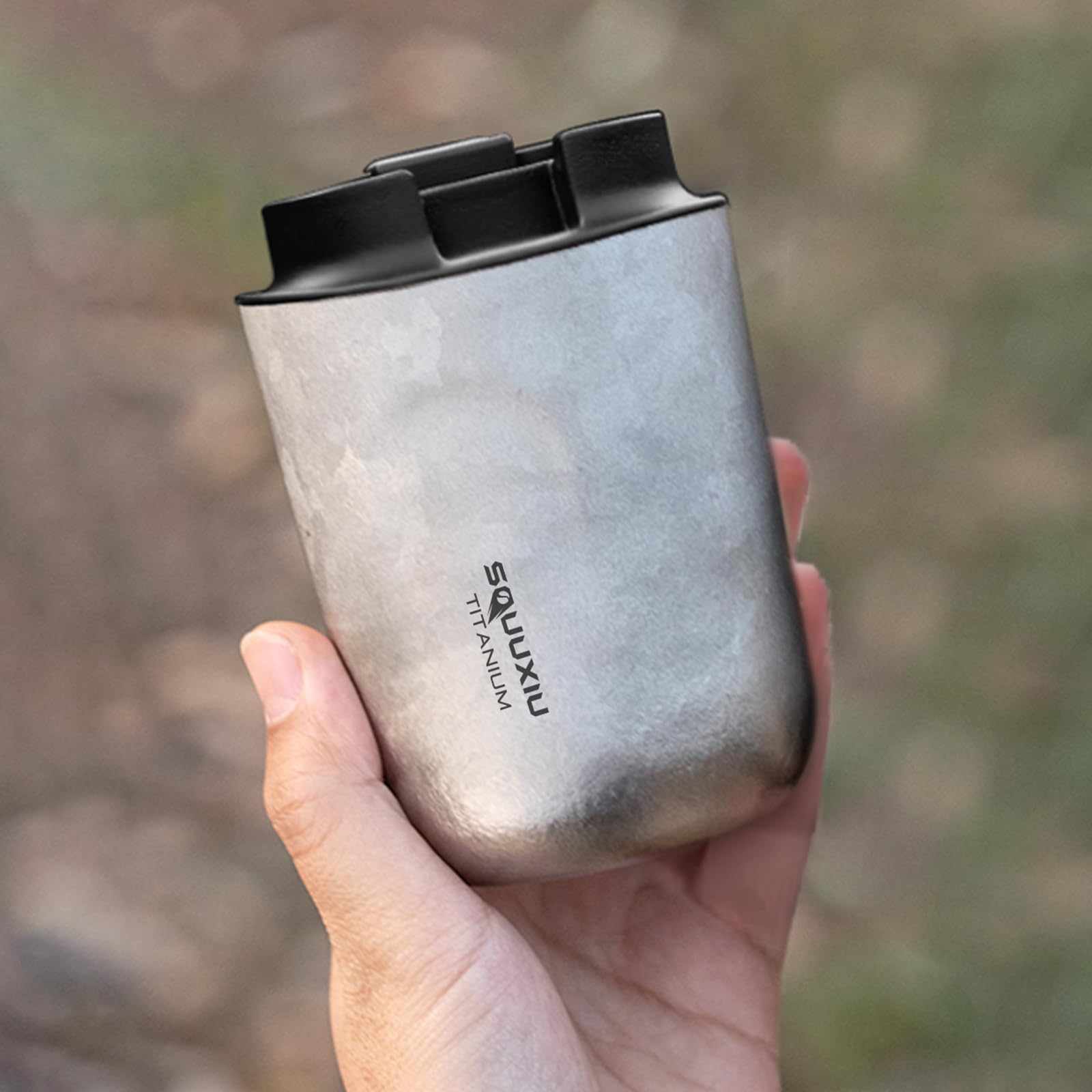 Reisebecher, isoliert für Heißes und Kaltes, tragbare Reisekaffeebecher aus reinem Titan, Ultraleicht, Gesundheitsauswahl, auslaufsicheres Design