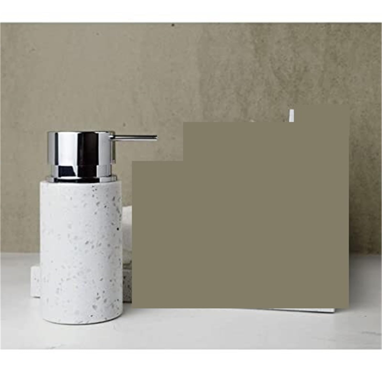 piatto Marble Soap Dispenser Square Or Round, Suitable For Bathroom And Hotel Accessori per il bagno(Circle)