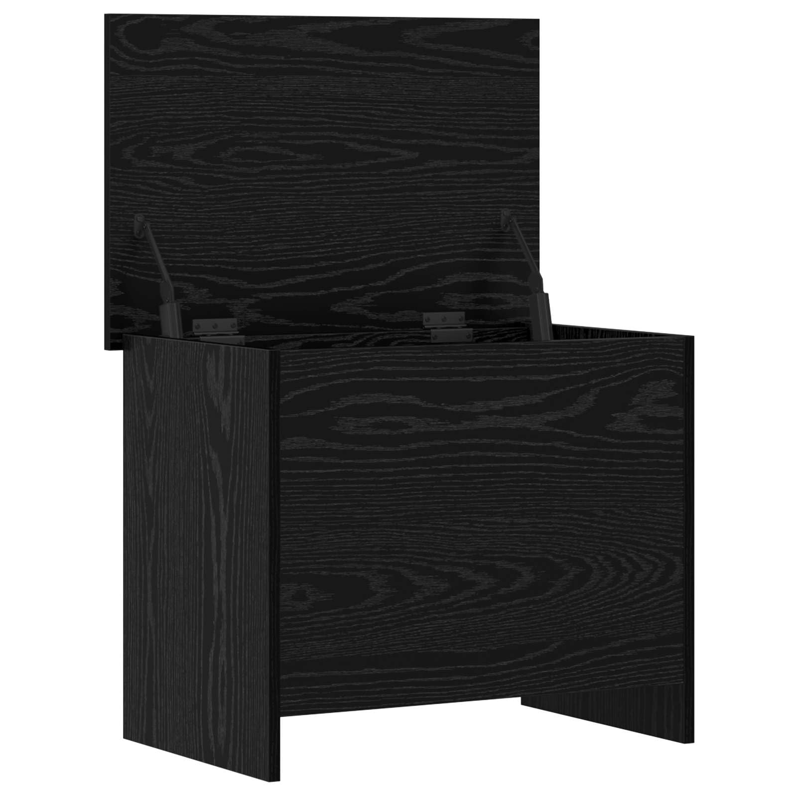 Aufbewahrungstruhe Schwarze Eiche 60x40x50 cm Holzwerkstoff | Rechteckiges Design, viel Stauraum für Kleidung und Bücher, einfache Montage, pflegeleicht mit feuchtem Tuch