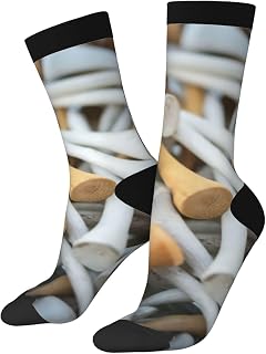 Golf Tees High Ankle Crew Socks Casual Mid Calf Dress Socks Long Tube Socks For Men Women