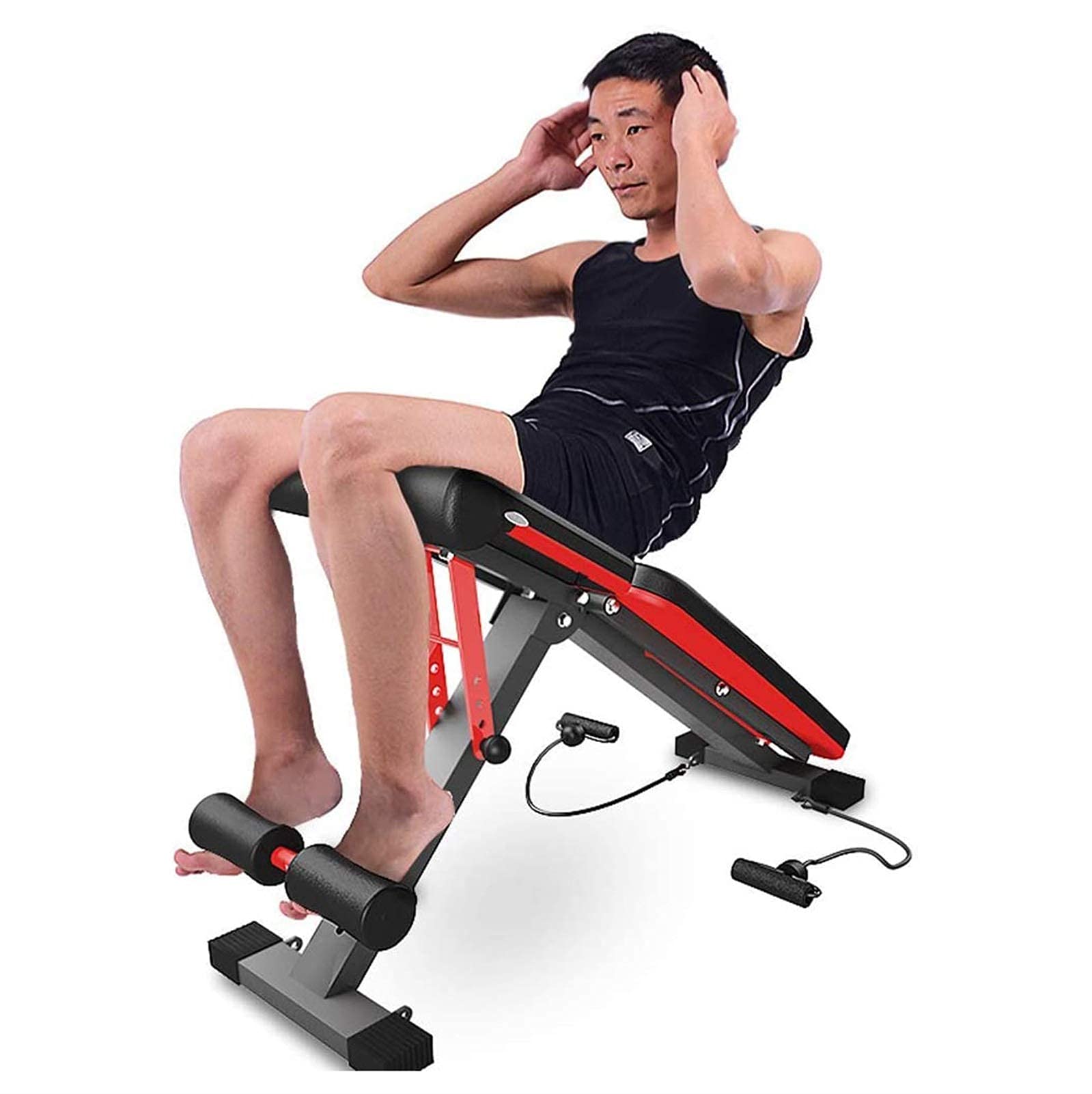 Ławka do ćwiczeń, standardowe ławki do ćwiczeń Składana ławka do hantli Krzesło fitness Domowa wielofunkcyjna deska do ćwiczeń do ćwiczeń mięśni brzucha