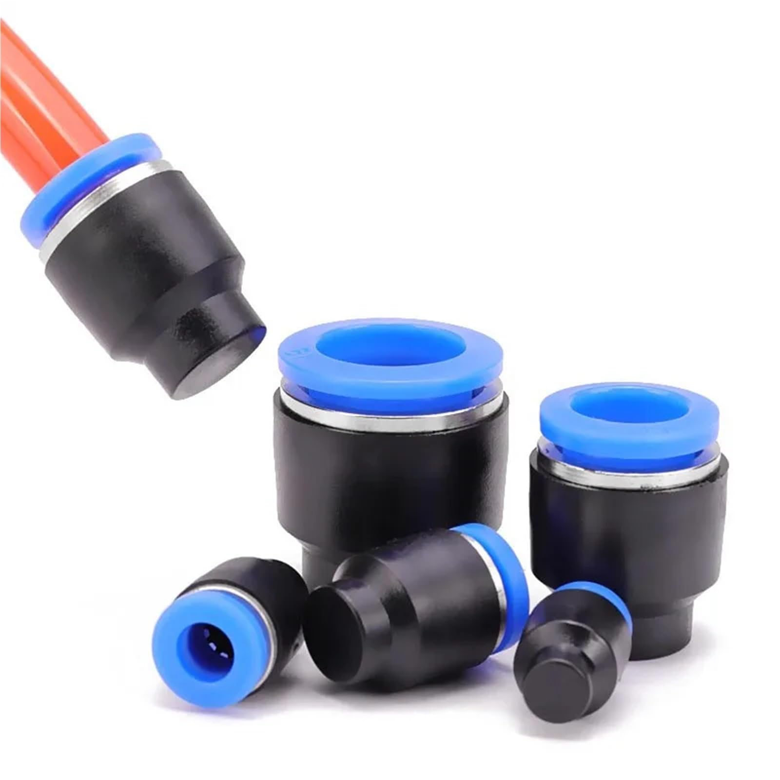 20/50 piezas de 4 mm/6 mm/8 mm/10 mm/12 mm, accesorios de enchufe neumático de nailon rápido, tubo de manguera, ajuste a presión, conector de sellado a prueba de polvo, línea de aire (PP-12,100 piezas