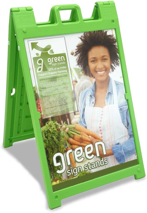 Deluxe Signicade A-Frame Sidewalk Curb Sign with Quick-Change System, in Signs Direct Green