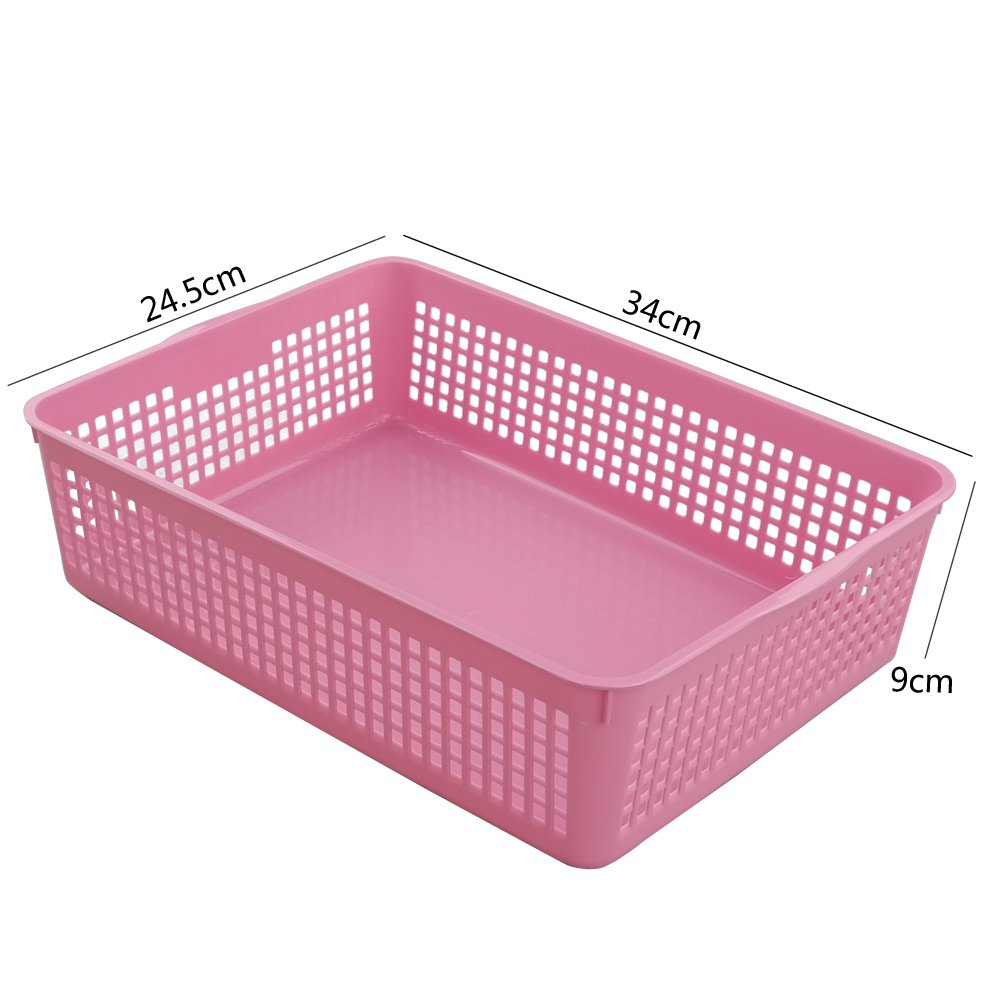 Colorati cestino In plastica Set Di 3, A4 Cestino Rettangolari Plastica