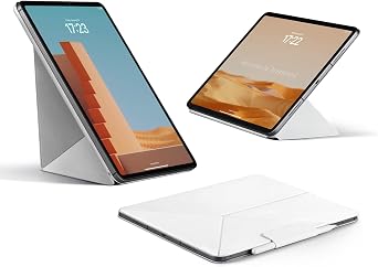 PITAKA for iPad Air 11 Inch Case M4/M3/M2, 4 Intuitive Angles, Folio2-White | Portrait/Landscape Magnetic iPad Air M4/M3/M2 11 Inch 4-8th Gen & iPad Pro 11 1-4th Gen Case with Pencil Holder, Slim