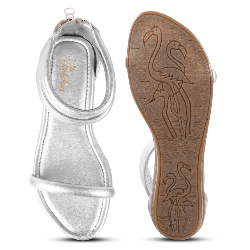Image of Padchin Women Flat Sandals Comfortable Gladiator flatform Stappy Heel ladies footwear