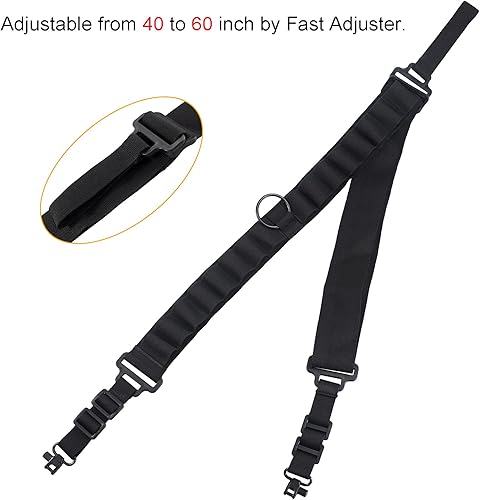 Miniatura 4 de Depring Escopeta munición Sling ajustable 2 puntos pistola correa de hombro con 16 bucles para 12G 20G proyectiles