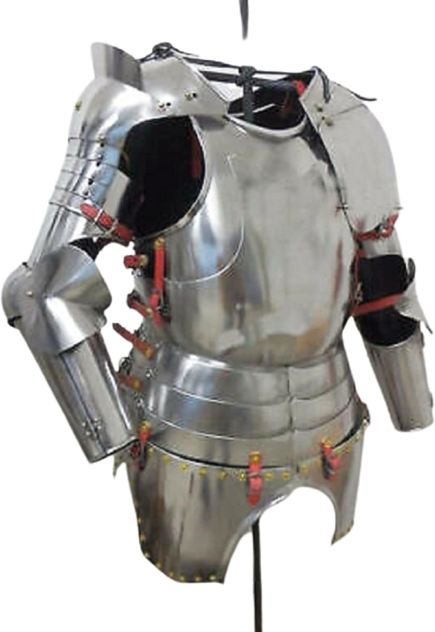 Medieval Half Armor Suit Gothic Suit of Half Armor ~ Half Suit Breastplate & Forearms Shoulder Armor Suit ~ Crusader LARPHalf Armour Suit Replica by Rana Handicraft.