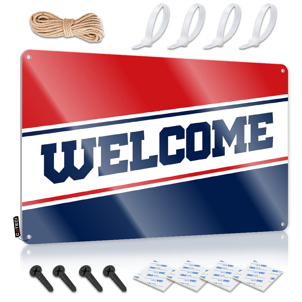 STWNVOITV Tin Signs For Garage Welcome Sign Tin Metal Signs Funny Bar Rules Sign(30X40CM)