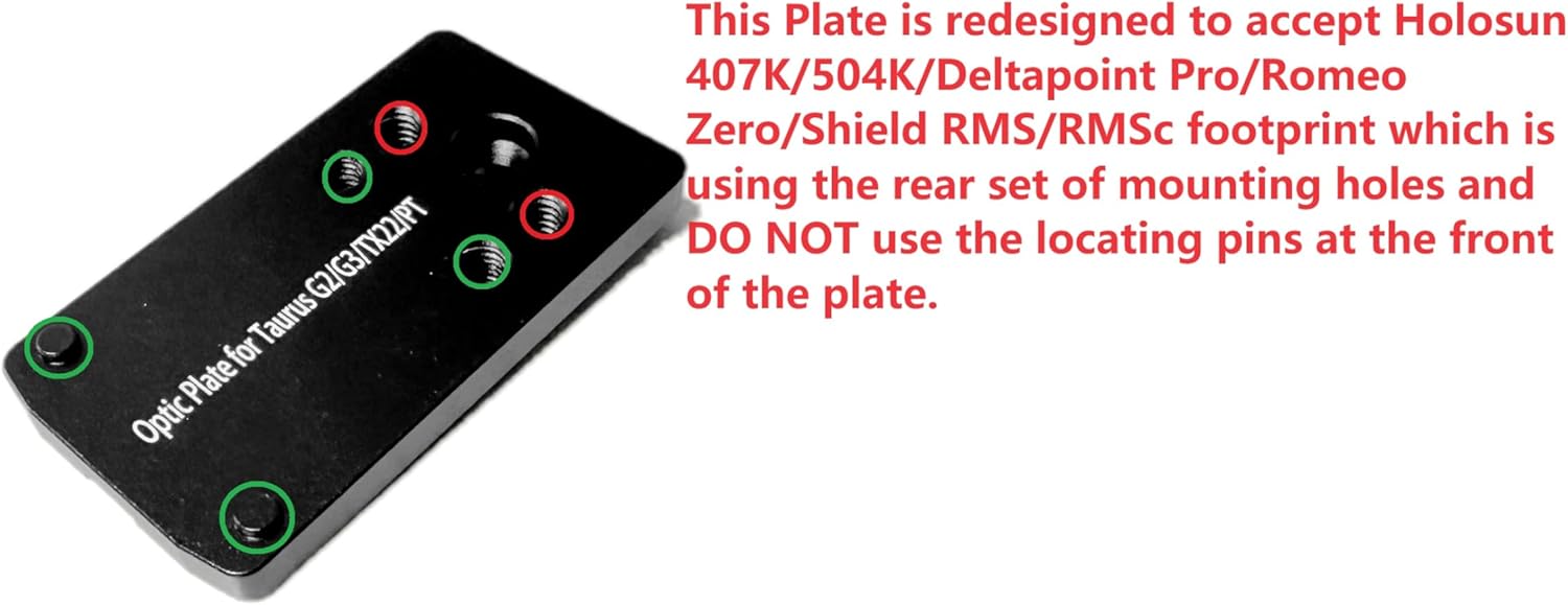 Ade Advanced Optics Bertrillium RD3-013 Red Dot Reflex Sight + Optic Mounting Plate for Taurus PT111 G2, Millennium G2, G2C, G3 with Original Rear Sight, PT140 G2, PT709, PT740, TX22 + Pictinny Plate