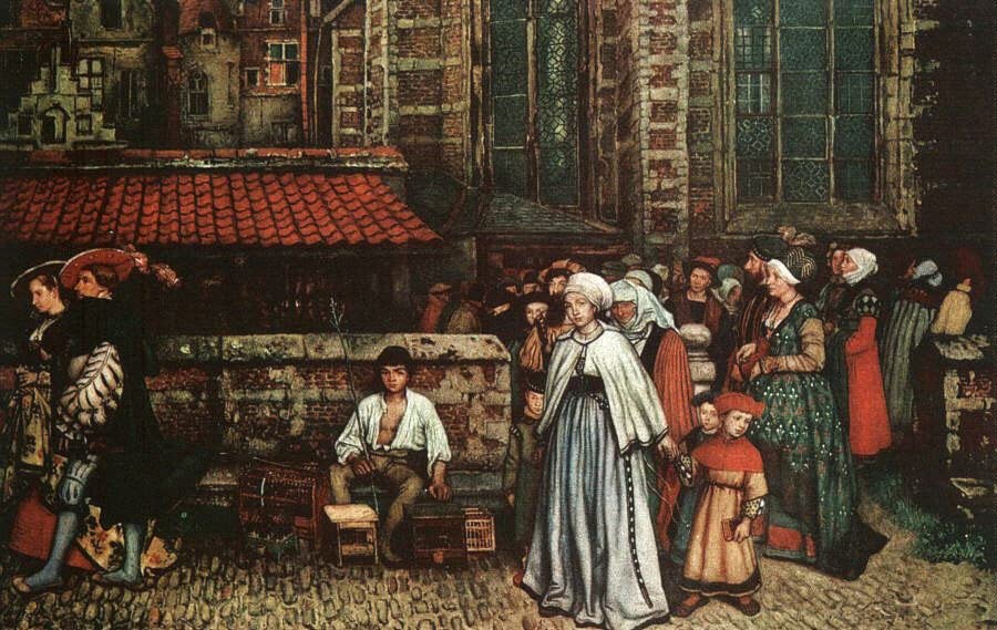 Impression d'affiches Jan August Hendrik Leys affiche toile 60x90cm