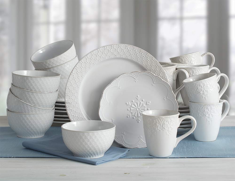 Dinnerware Sets Pfaltzgraff French Lace White Dinnerware Set 32 Piece