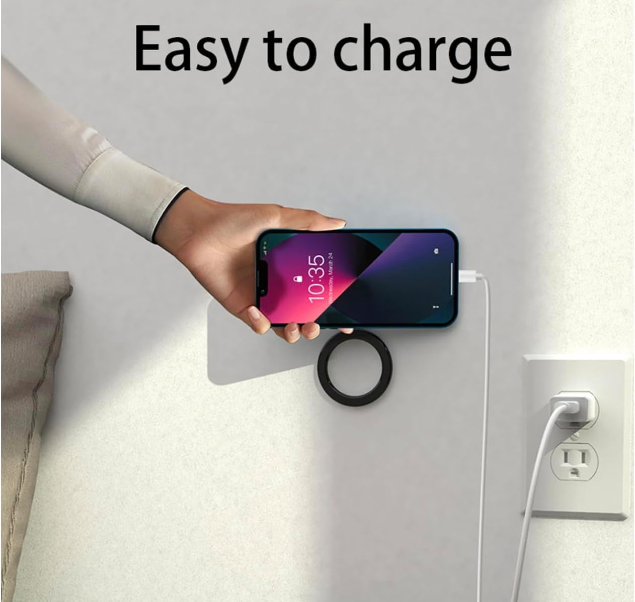 Support Mural Magnétique Collant Pour IPhone 14 13 12 Pro Max Plus Mini, Support Mural Adhésif Mag Safe Pour Accessoires Magsafe