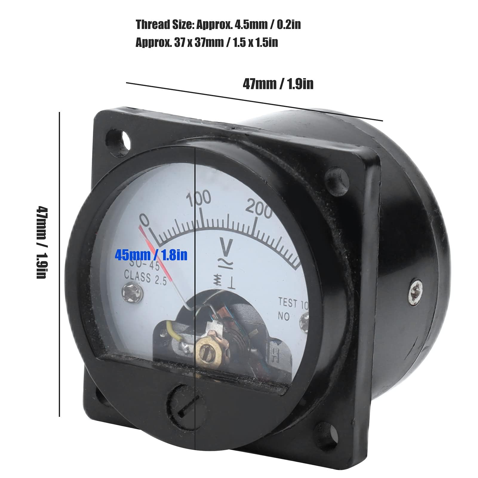 Analogs Voltmeter Rundes Panel Messgerät AC Spannungsanzeige 0-300 V für Schalttafel