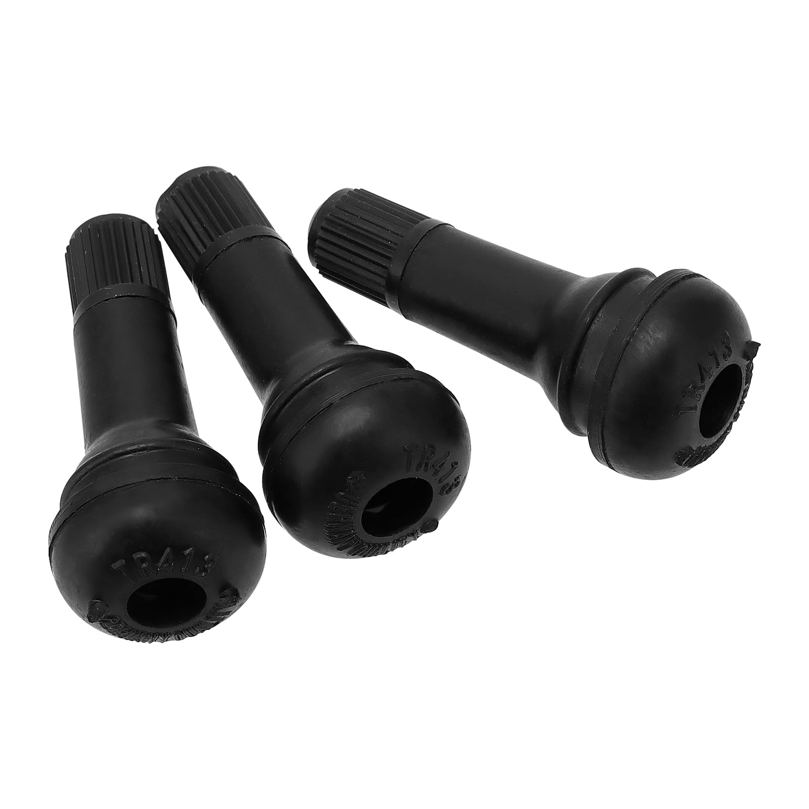 FUNSUEI Lot de 200 valves en Caoutchouc Noire TR413-20 x 45 mm, Valve Pneu Voiture, Valve tubeless, pour la Plupart des Voitures, Motos