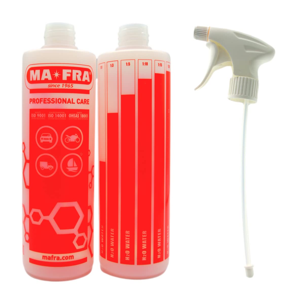 Flacone Con Spruzzino Ma-Fra - 500ml, Rosso, Per Detergenti E Prodotti Casa - Foto 3