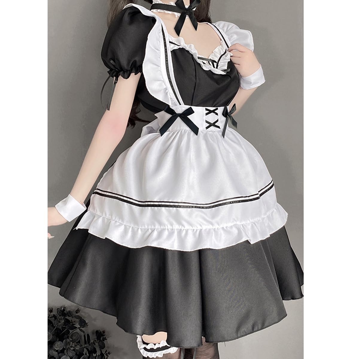 SNOMYRS Maid Costume Cosplay Lingerie Japanese Anime Maid Outfit Fancy Dress Apron Naughty Kawaii Lolita Plus Size 9pcs For Halloween - Image 4