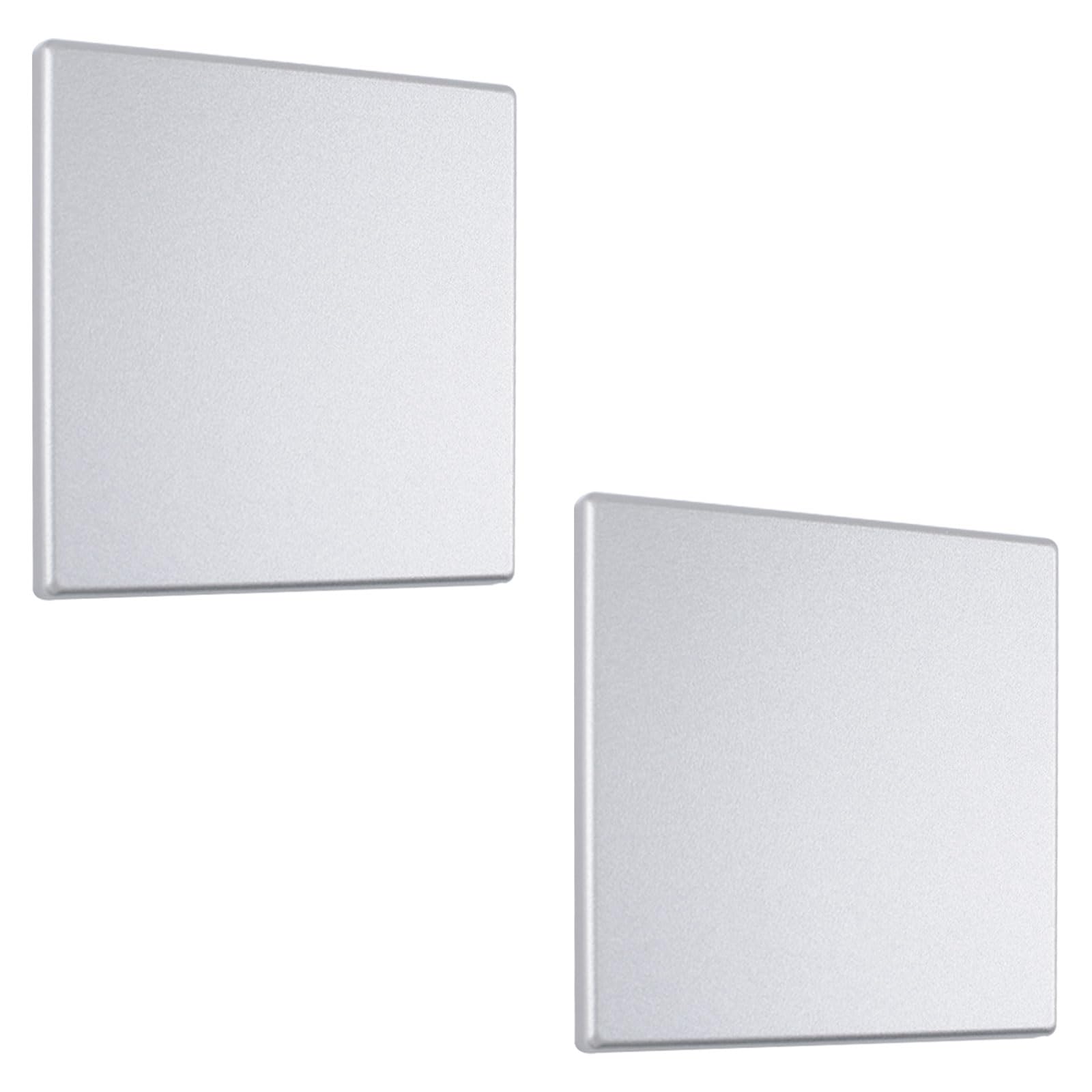 UFURMATE Blank Cover Wall Plate, 2PCS 4.72" x 4.72" Plastic Screwless Wall Hole Plate 1-Gang Blank Device Outlet Cover Electrical Covers for Unused Outlets or Switches (Silver) — image 1