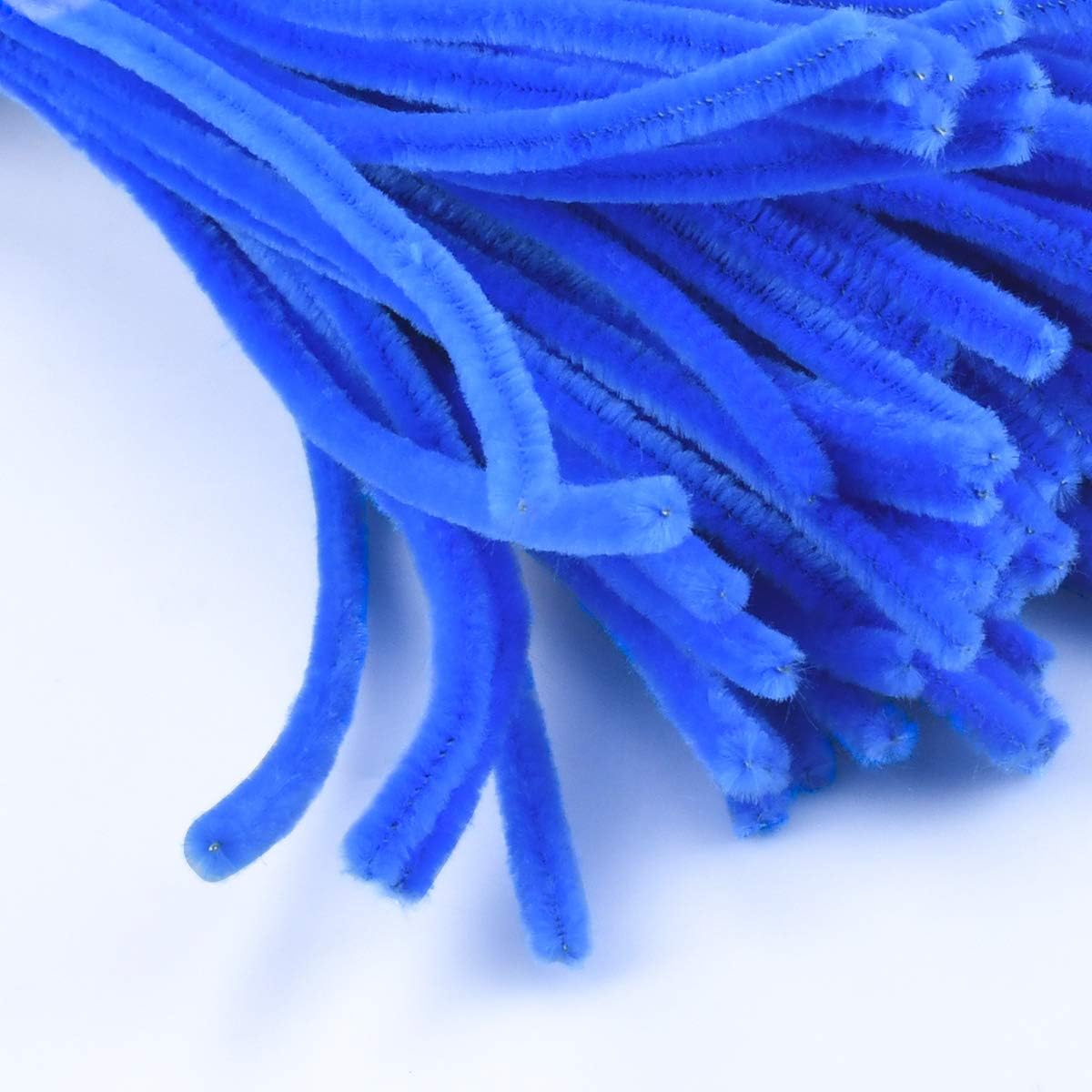 53ARTS 100 PCS Fuzzy Chenille Stems Pipe Cleaners for Arts and Crafts (Blue)-picture-26