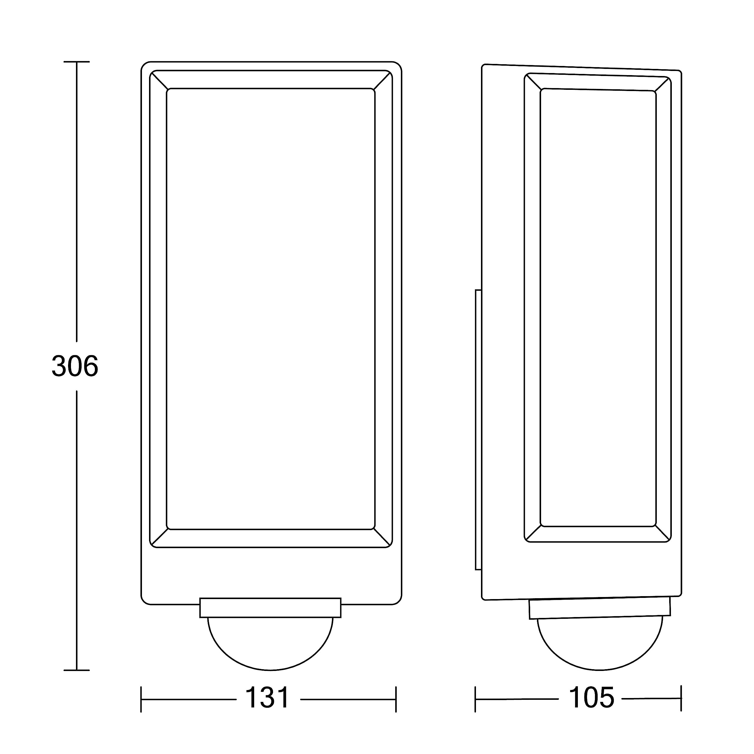 Steinel L 42 SC Connect Smart Wandleuchte, Bewegungsmelder, dimmbar, App, 13W, 3000K, Anthrazit