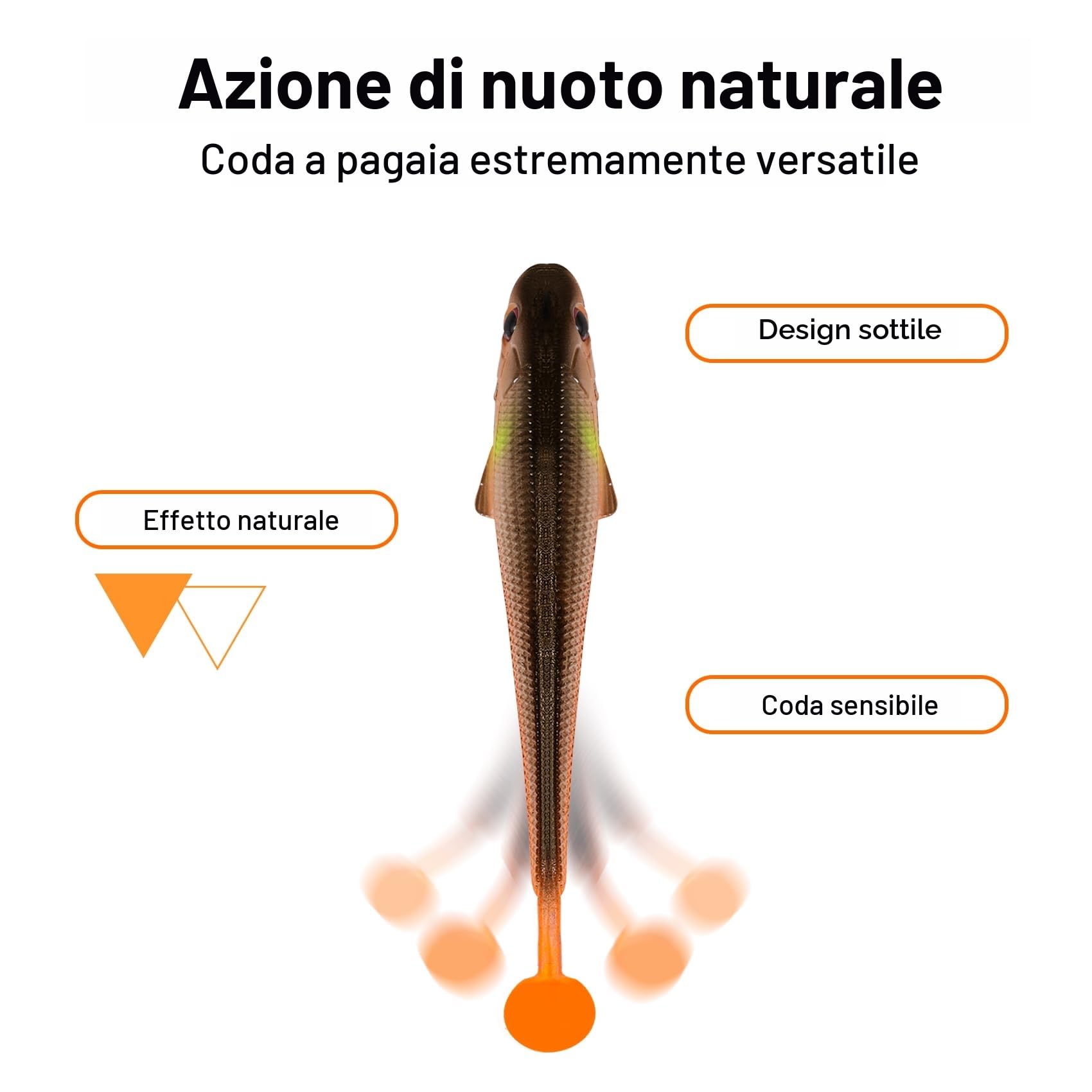 TRUSCEND Esche Da Pesca Per Bass Trota Crappie Versatile Paddle Tail Swimbaits Superb Esche Da Pesca In Plastica Morbida Freshwater Saltwater Bass Walleye Esca Da Pesca Regali Per Gli Uomini