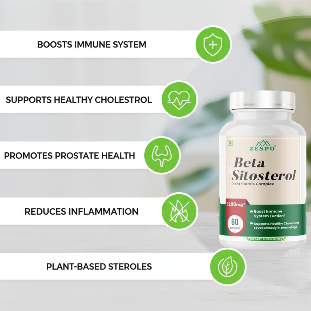 Zespo Beta Sitosterol Complex, Prostate & Cholesterol Support, 60 Caps 1