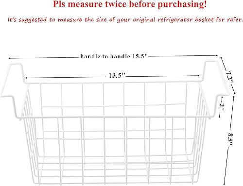 Miniatura 3 de Orgneas Contenedores organizadores de congelador de 20.5 pulgadas para el pecho, congelador, refrigerador, cesta de almacenamiento, cestas de