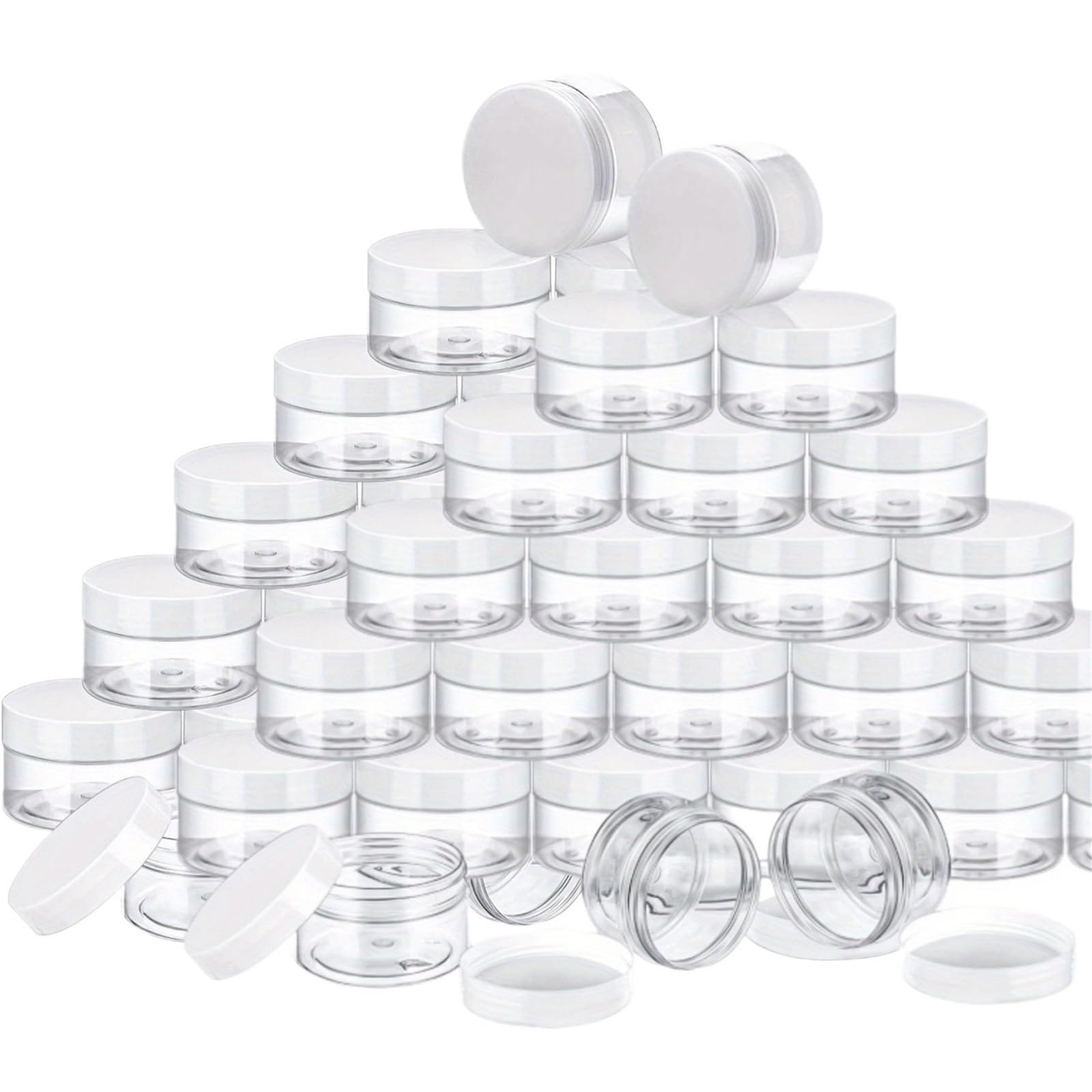 Face cream dispensing jar Empty Sample Pots 20g Cosmetic Jars Travel Container Jar For Cream Craft(48pcs 20 gram)