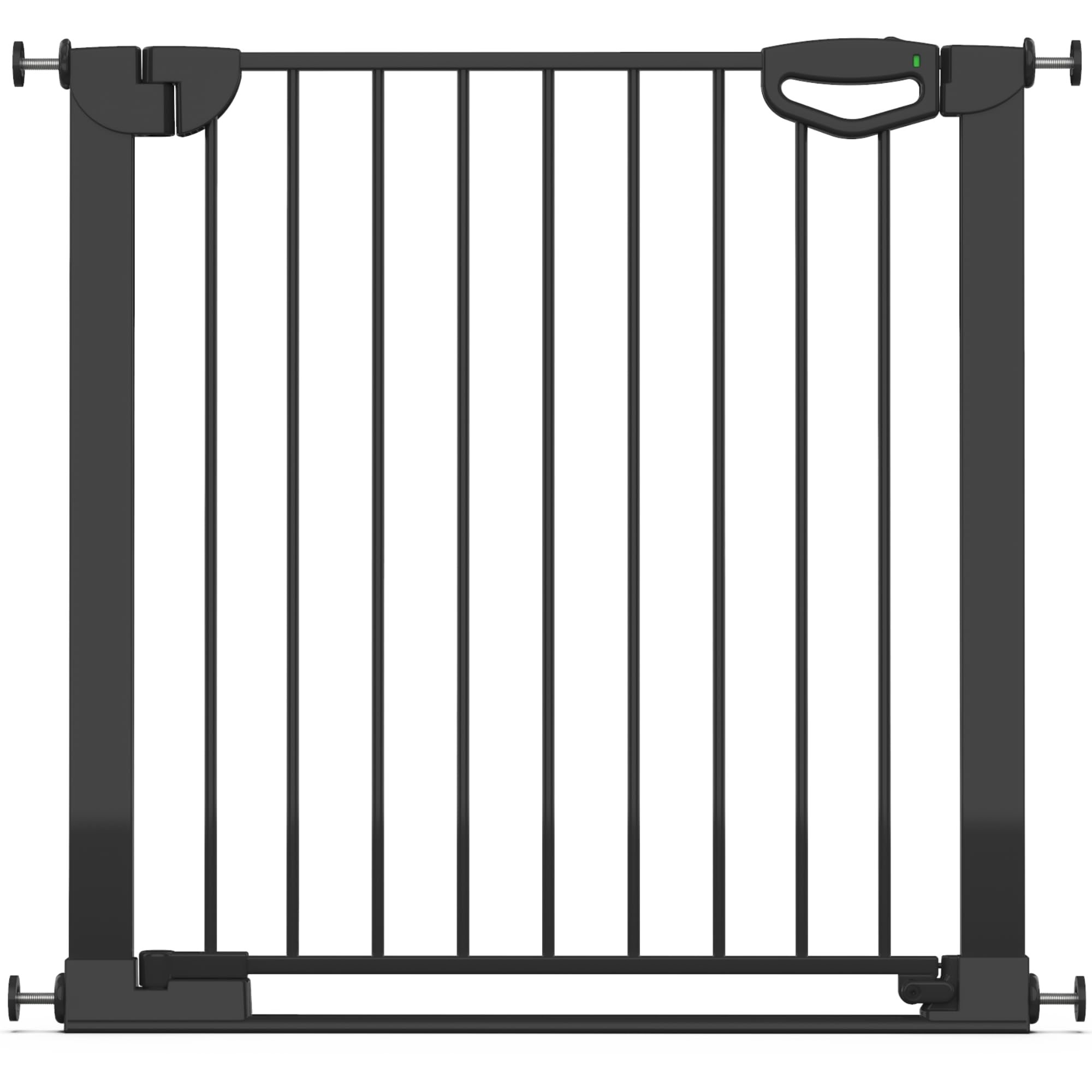 Geuther Türschutzgitter Easylock Flatstep Schwarz I Treppenschutzgitter zum Klemmen oder Bohren I Breite 83-90 cm I Türschutz für Ihr Baby & Haustier I Kinderschutzgitter beidseitig öffnend