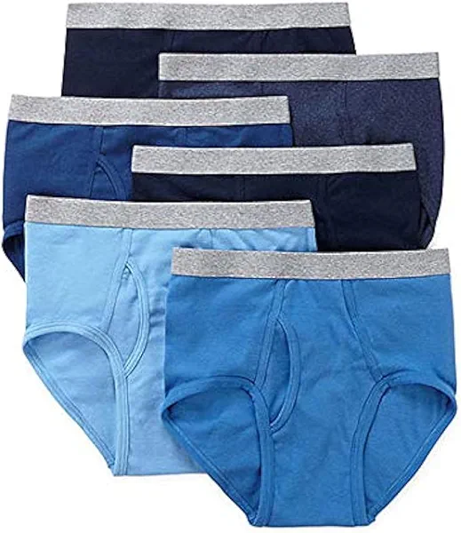Stafford 6 Pack Blended Cotton Full-Cut Briefs (Blues, Large)