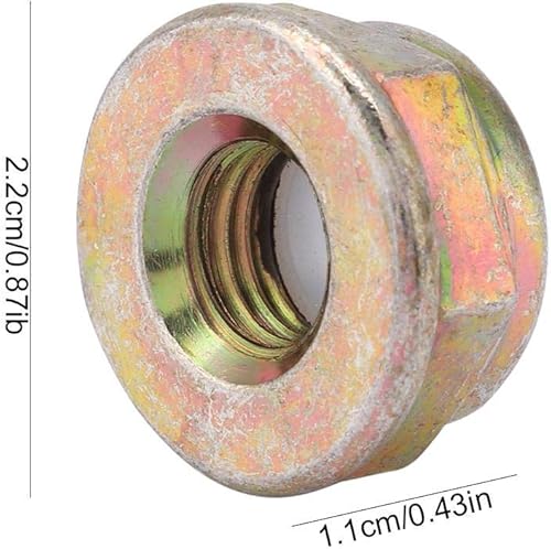 Miniatura 2 de M10 Tuerca izquierda, universal M10 x 1.25 tuerca roscada izquierda reemplazo cepillo cortador cortador accesorios accesorios hilo izquierdo,