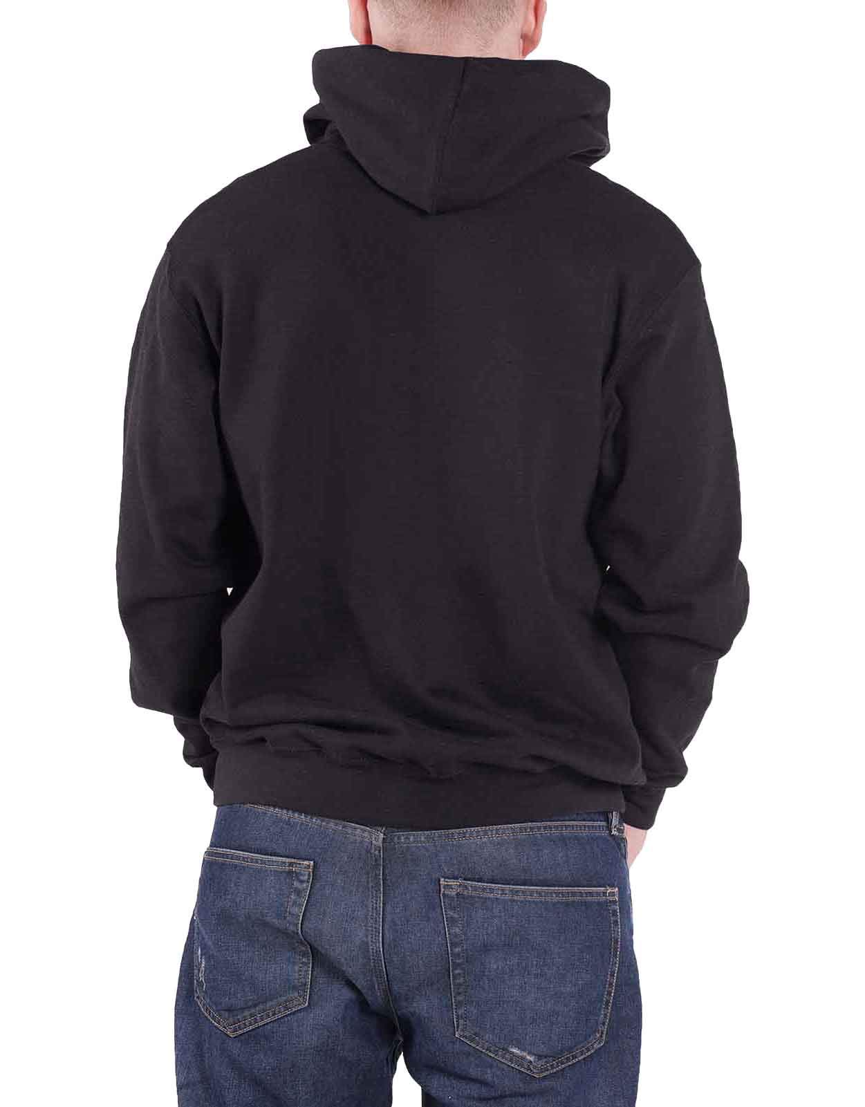 The Beatles Drop T Logo Ufficiale Uomo Nuovo Nero Zipped Felpa con Cappuccio