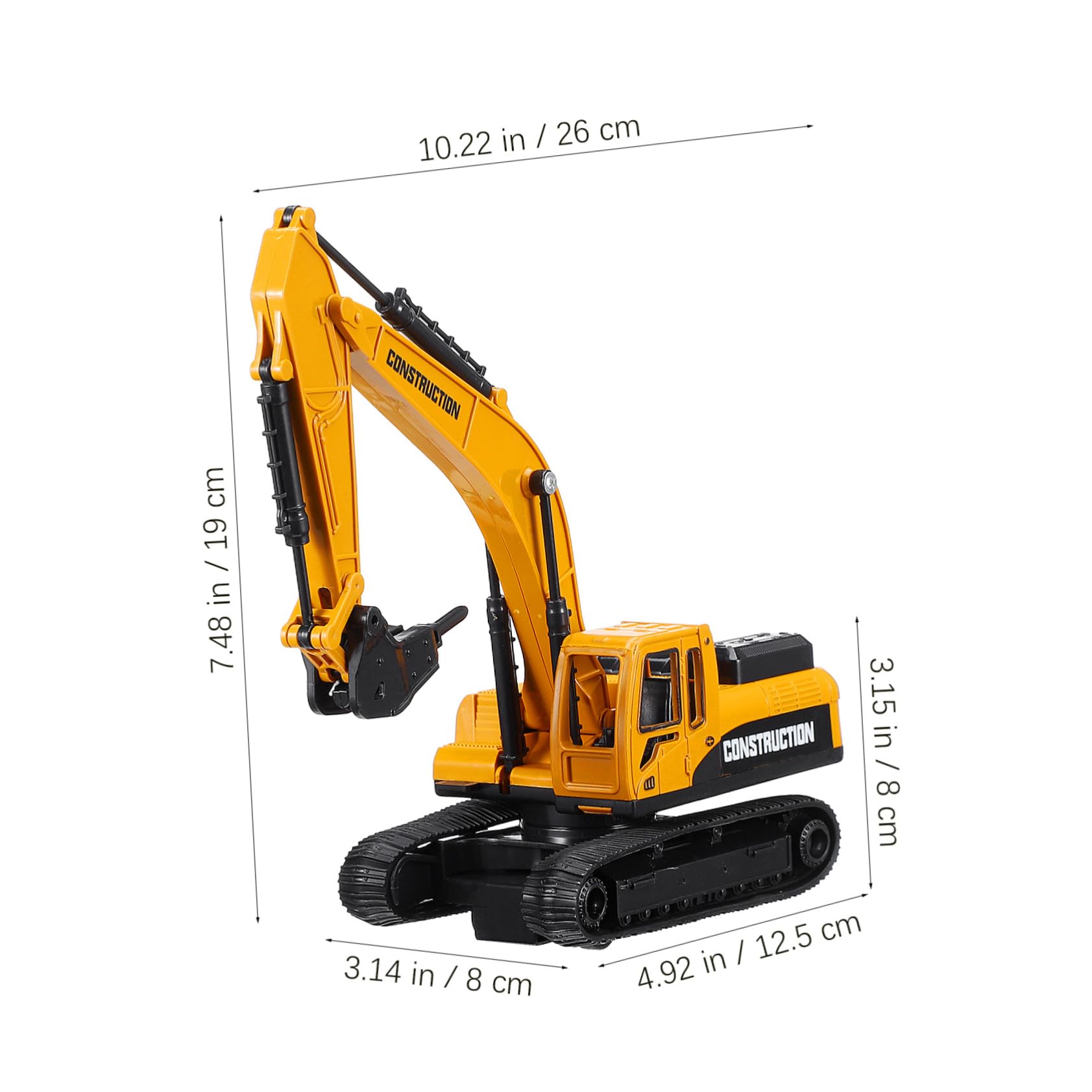 BESTonZON 1Juego Excavadora Plástica Juguete Educativo de Vehículo de Construcción para Desarrollo Infantil y Coordinación